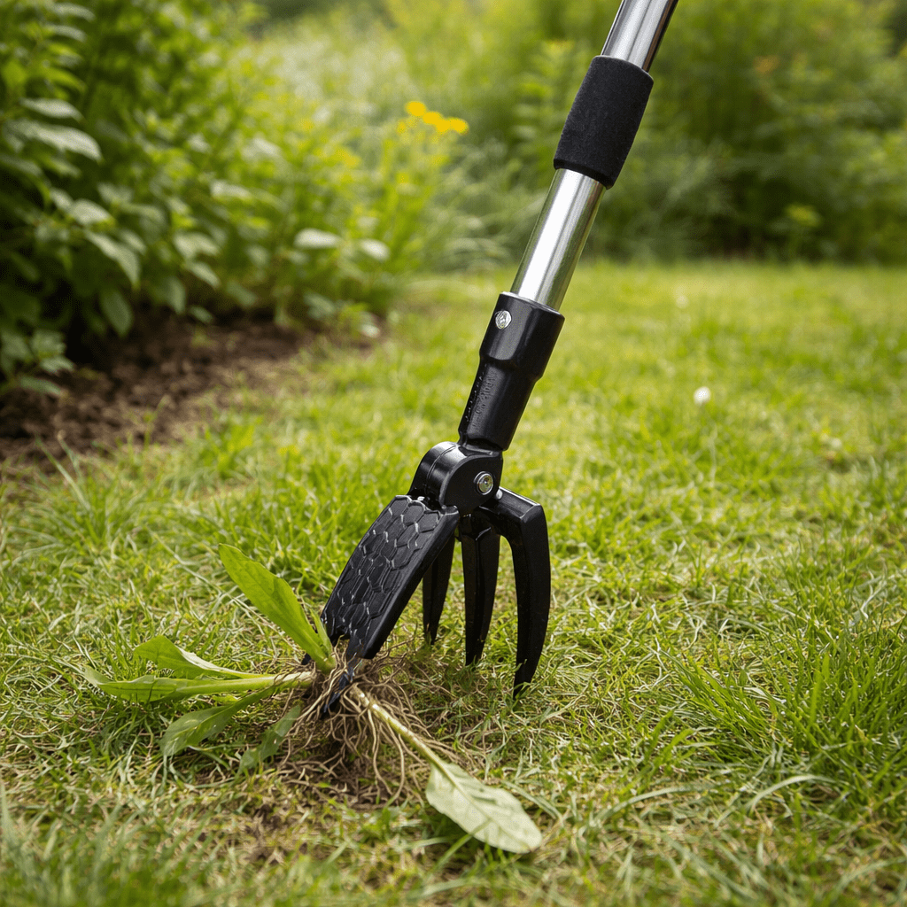 TURFLIFT - Extractor ergonómico de hierba de pie diseñado para una eliminación sin esfuerzo de raíces y deshierbe amigable con la espalda en jardines, céspedes y parterres