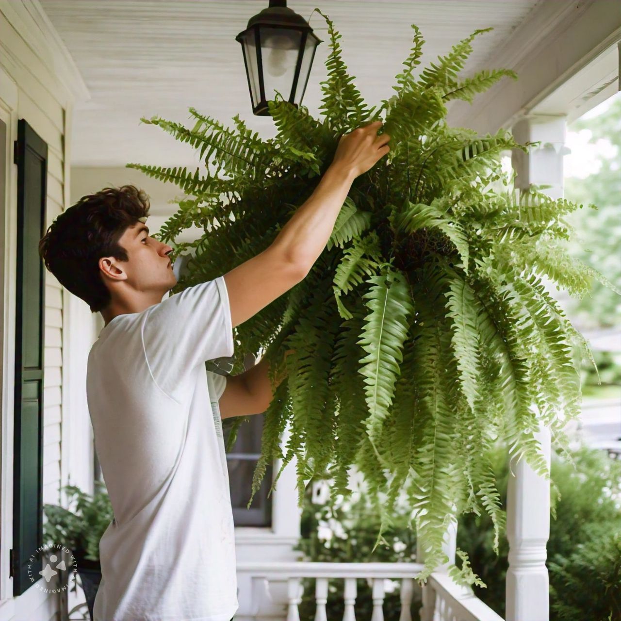 Helecho Boston EverGreen – Planta Artificial con Protección UV y Diseño Resistente a la Intemperie