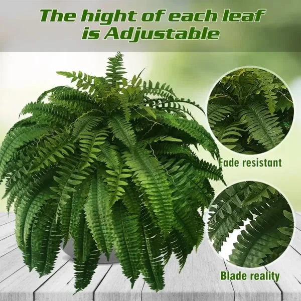 Helecho Boston EverGreen – Planta Artificial con Protección UV y Diseño Resistente a la Intemperie
