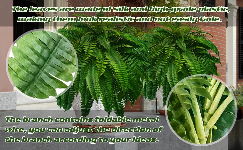 Helecho Boston EverGreen – Planta Artificial con Protección UV y Diseño Resistente a la Intemperie