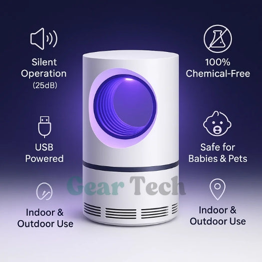 InsectoStop Captor UV – Lámpara Eléctrica para Mosquitos para Interior y Exterior | Kalsten