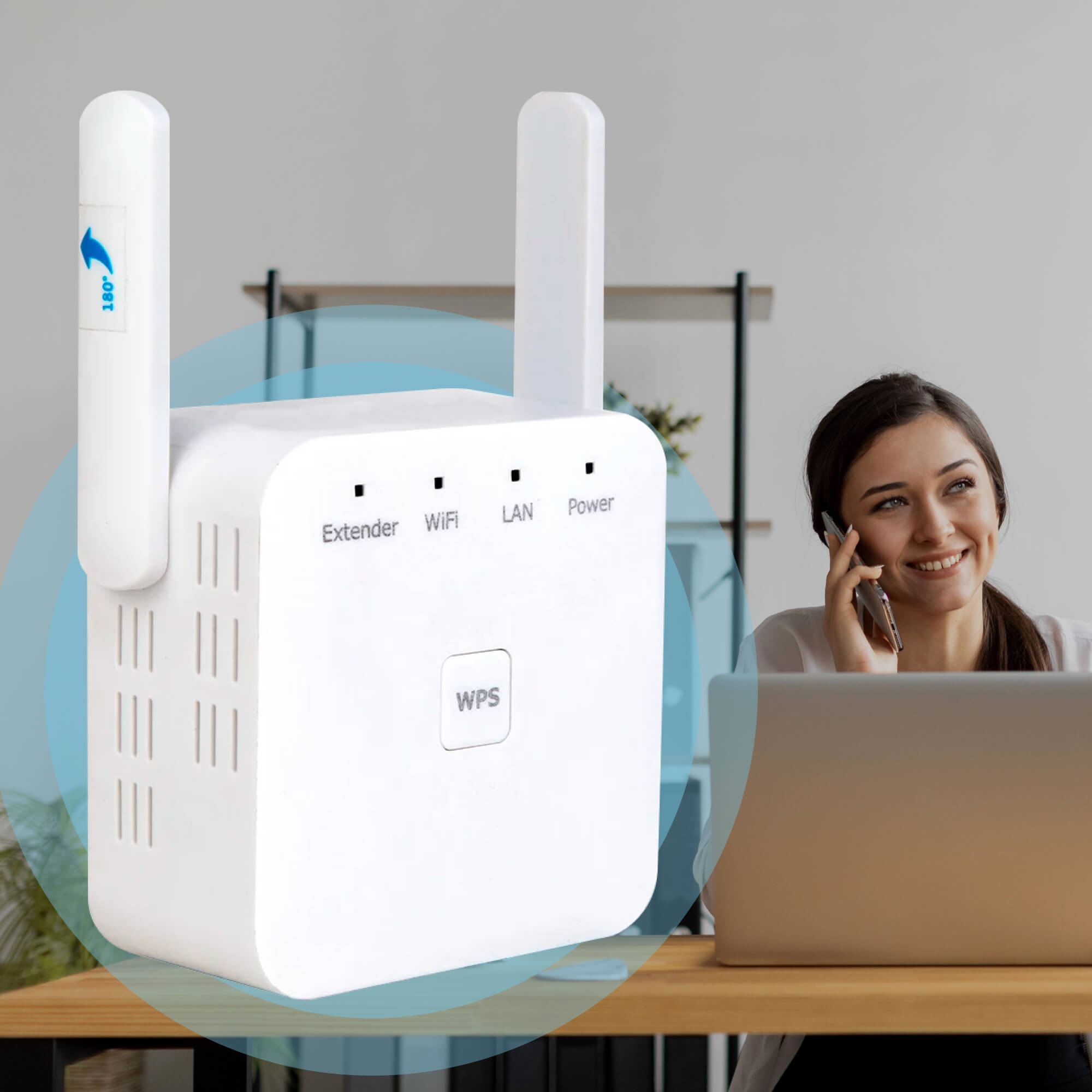 Lisslune | Acelerador de WiFi UltraXtend 5G UK – Mejor Extensor de WiFi de Doble Banda para Cobertura de Señal en Casa y Jardín