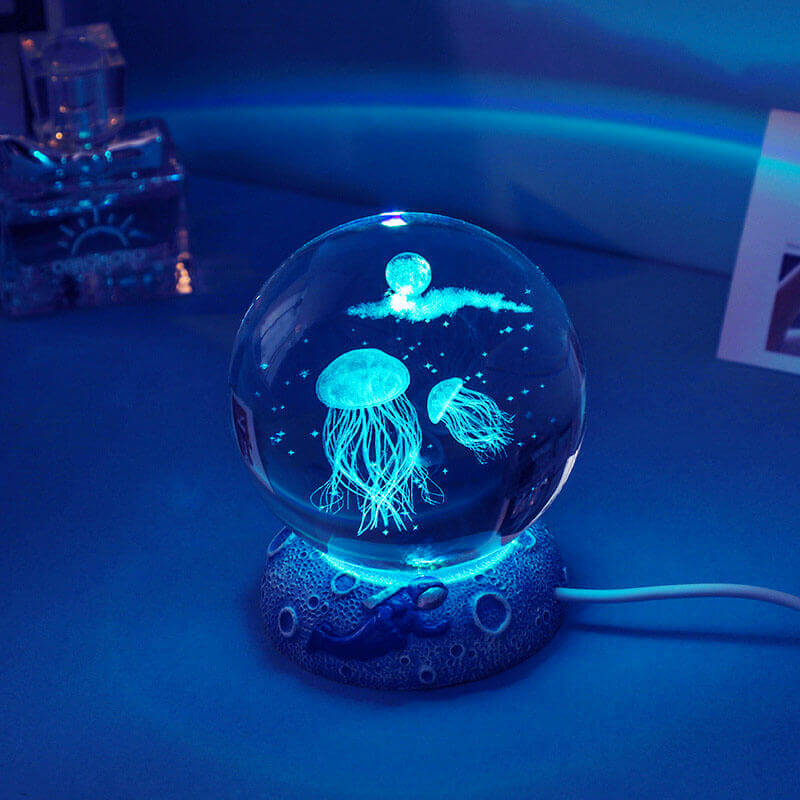 Bola de Cristal del Mundo Submarino Luz Nocturna