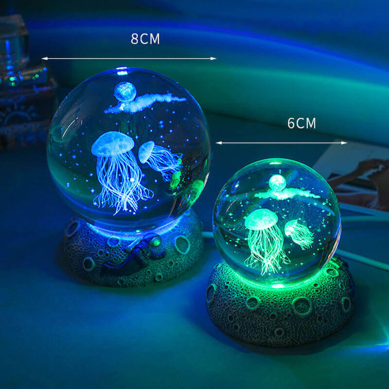 Bola de Cristal del Mundo Submarino Luz Nocturna