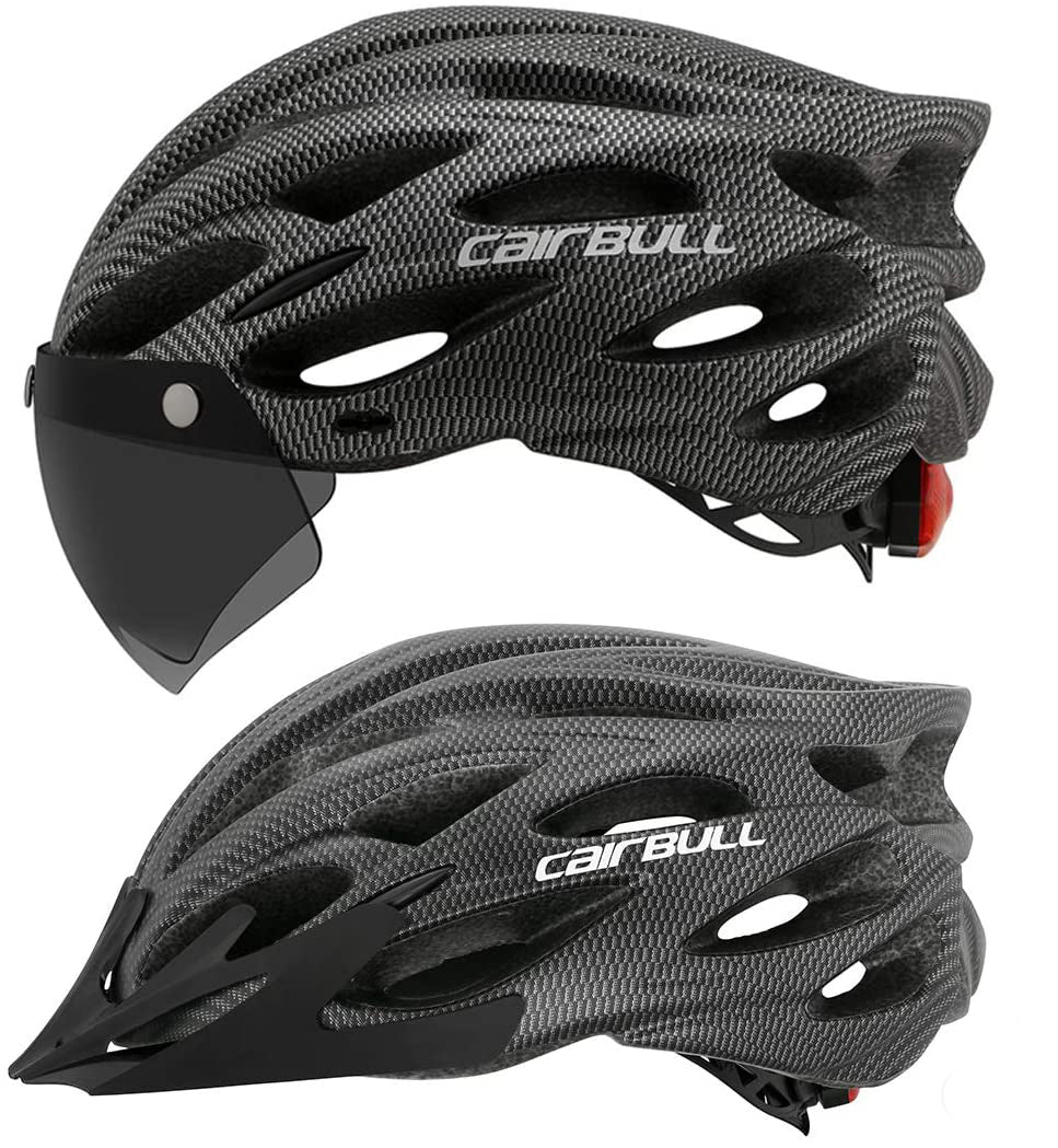 Casco Unisex con Visera y Luz Trasera Integrada