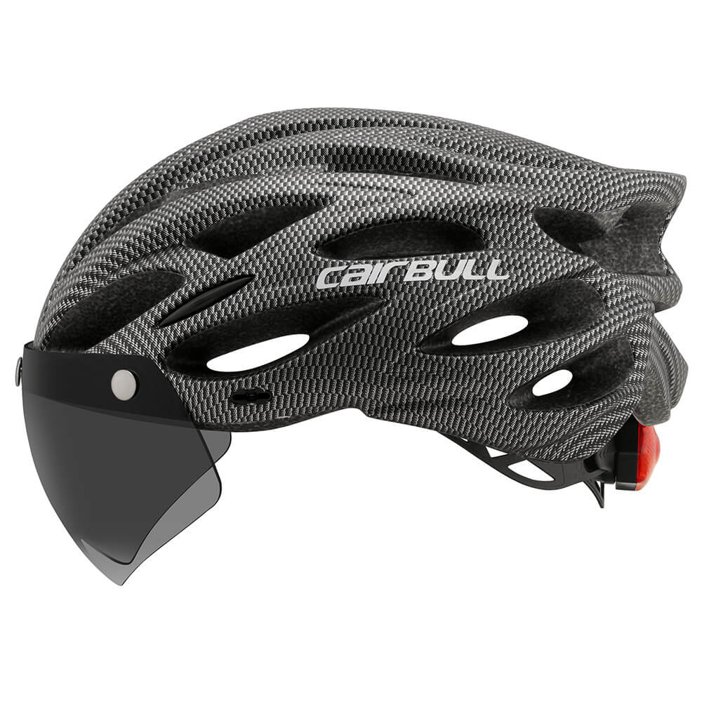 Casco Unisex con Visera y Luz Trasera Integrada
