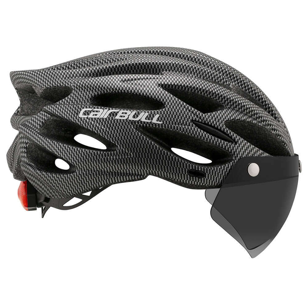 Casco Unisex con Visera y Luz Trasera Integrada
