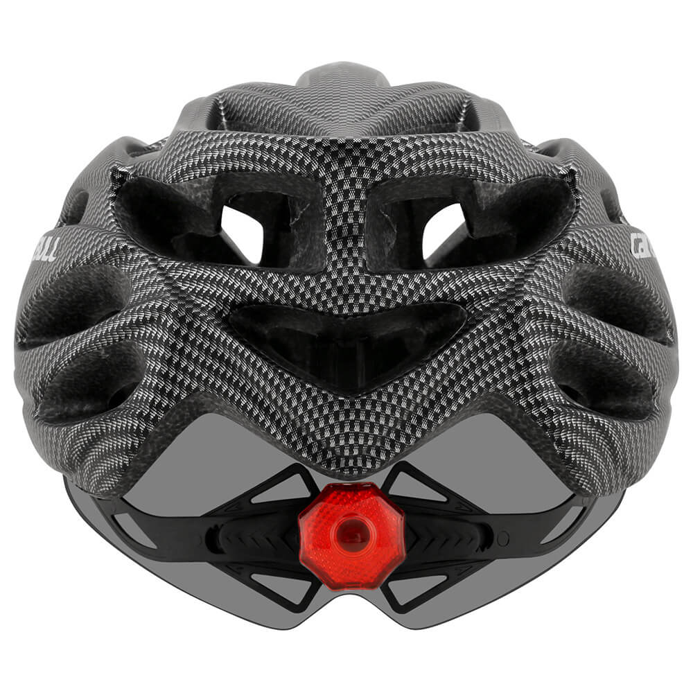 Casco Unisex con Visera y Luz Trasera Integrada