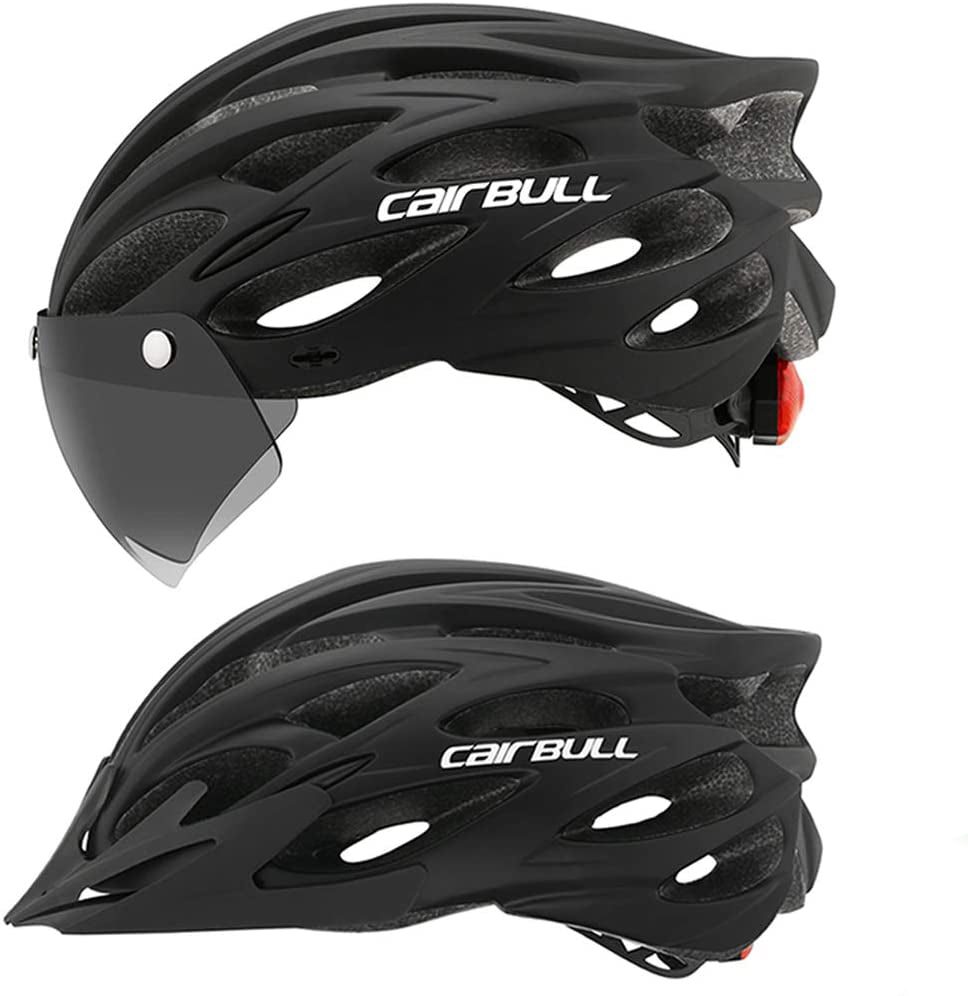Casco Unisex con Visera y Luz Trasera Integrada