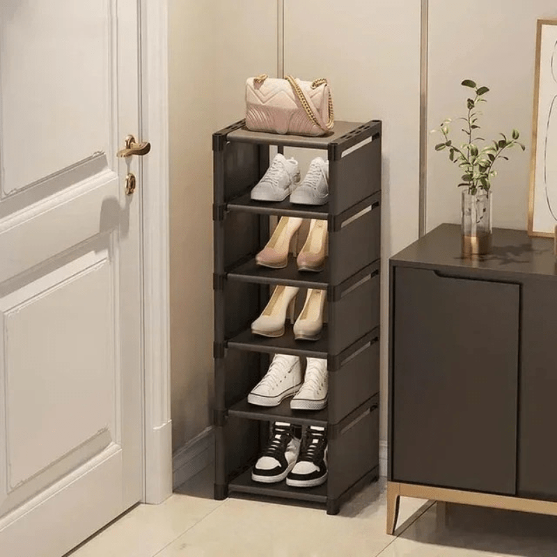SPACERACK – Estante para zapatos que ahorra espacio para esquinas y espacios pequeños