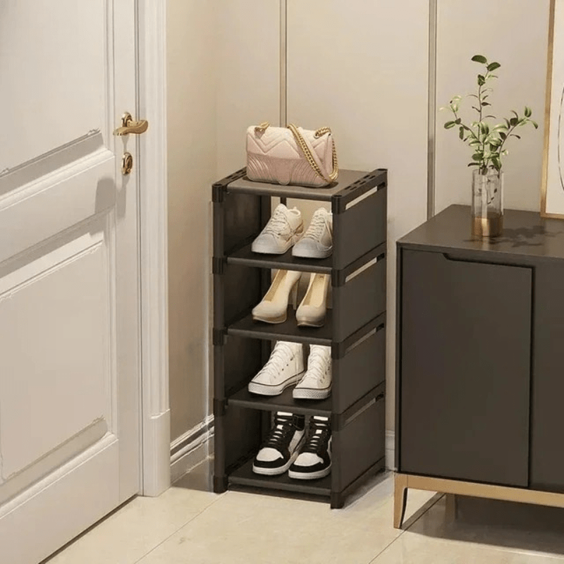SPACERACK – Estante para zapatos que ahorra espacio para esquinas y espacios pequeños