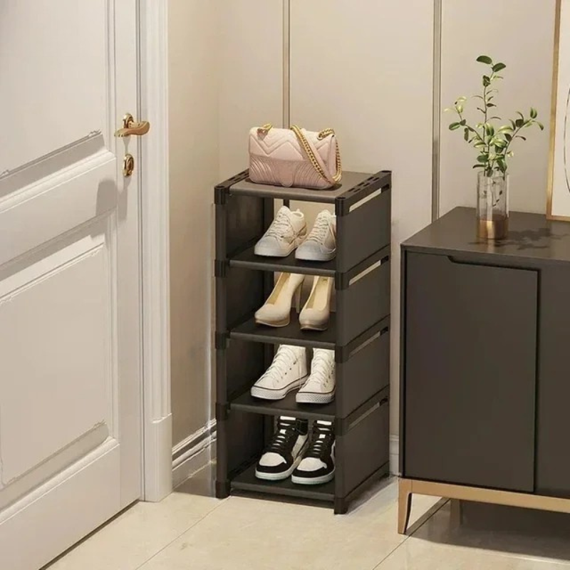 Skanto | ESTANTE PARA ZAPATOS SHOECORNER – Estante de zapatos estable para esquinas – Organización ahorradora de espacio con estilo