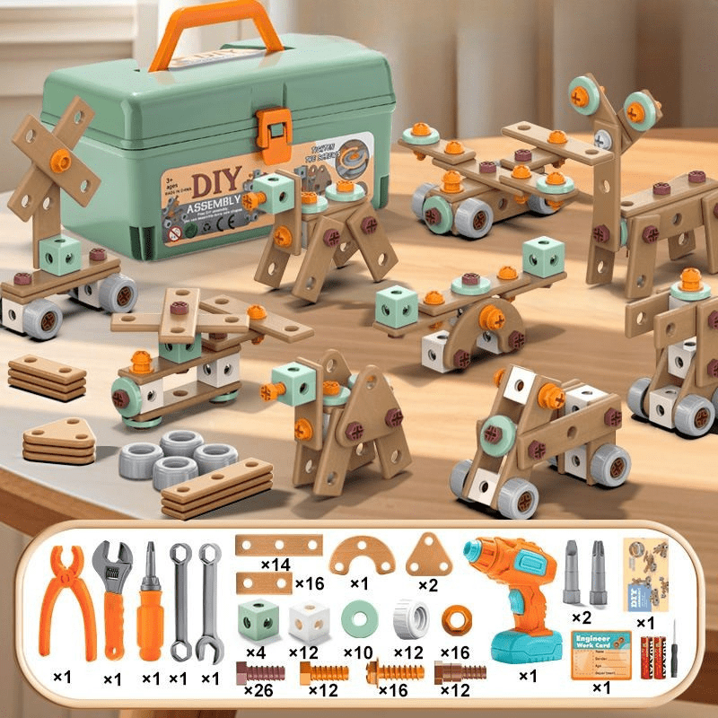 BUILDMASTER – Set de herramientas de 100 piezas para niños creativos a partir de 3 años