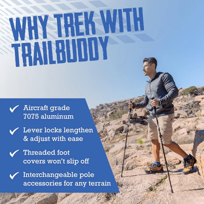 Bastones de trekking plegables para senderismo y aventuras al aire libre