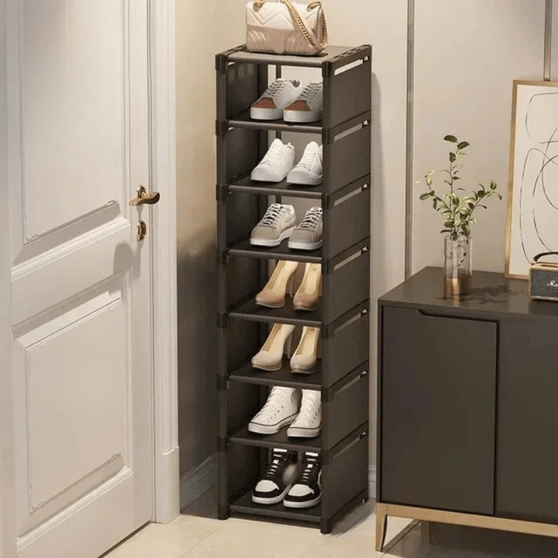 SPACERACK – Estante para zapatos que ahorra espacio para esquinas y espacios pequeños