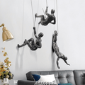 Escultura de Pared Escalador – Inspiradora Decoración 3D de Resina y Hierro para Diseño de Interiores Moderno