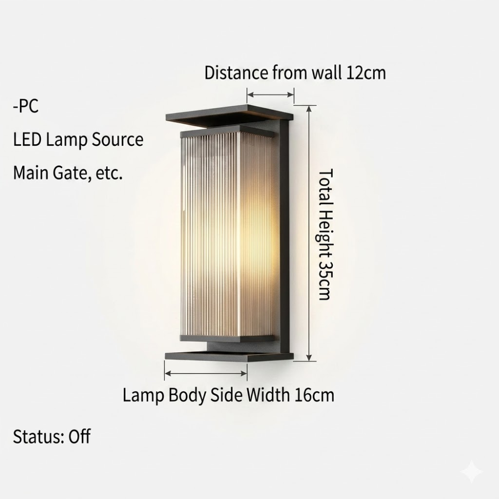 Luz de Pared Moderna para Exteriores | Aplique de Pared LED de Acero Inoxidable Impermeable para Iluminación de Patio y Porche