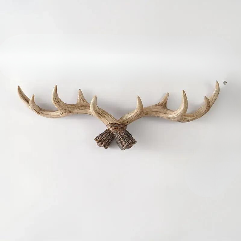 Perchero Decorativo de Pared con Forma de Cuerno y Aspecto Natural para Entrada e Interior