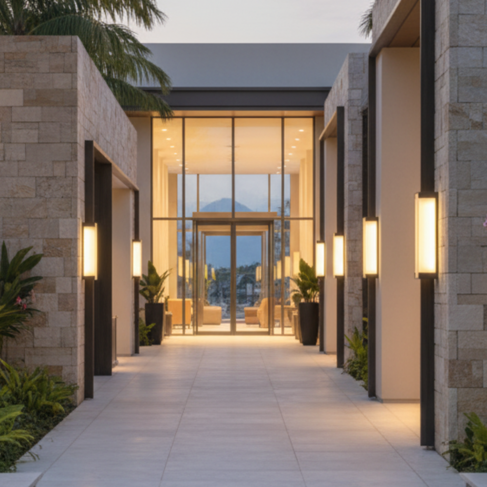 Luz de Pared Exterior Elegante - Aplique LED Regulable de Acero Inoxidable