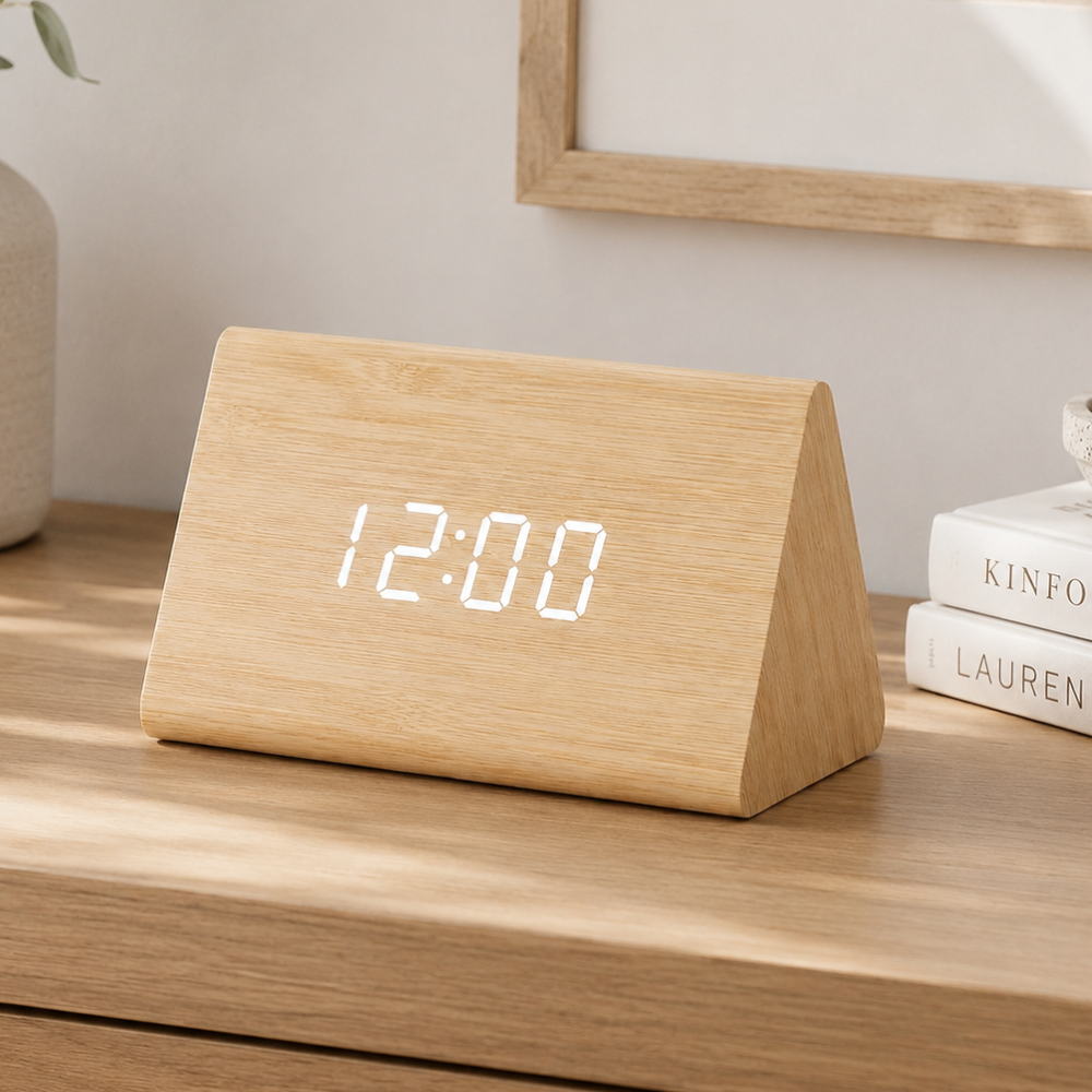 EloraClock - Reloj Despertador Digital con Control de Sonido y Pantalla HD