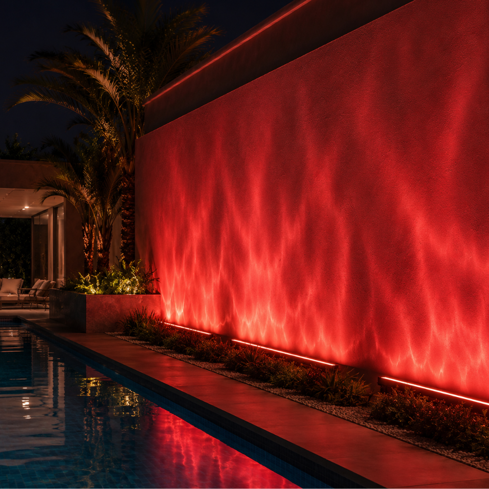 HaloWave | Fijación de Iluminación Exterior RGB Dinámico Vibrante