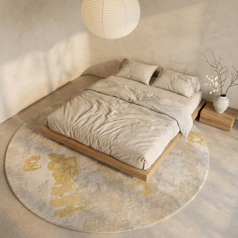 Marcello - Alfombra Redonda de Lujo Estilo Italiano para Sala de Estar