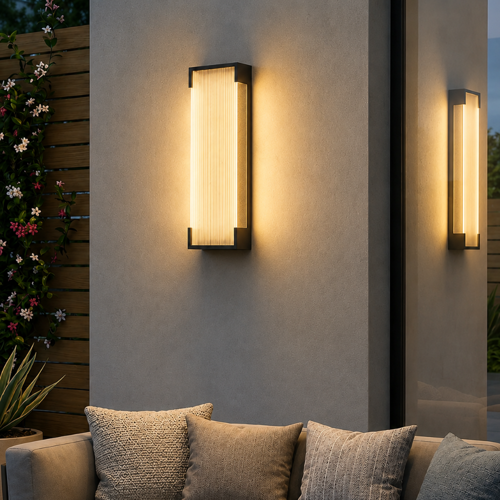Luz de Pared Exterior Elegante - Aplique LED Regulable de Acero Inoxidable