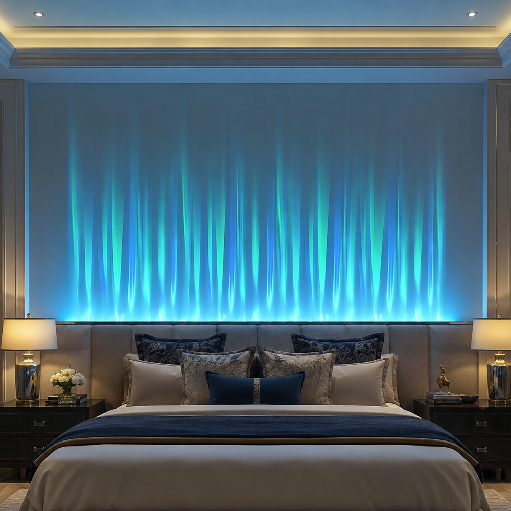 WaveScape | Elegante Lámpara de Pared Dinámica de Olas Oceánicas