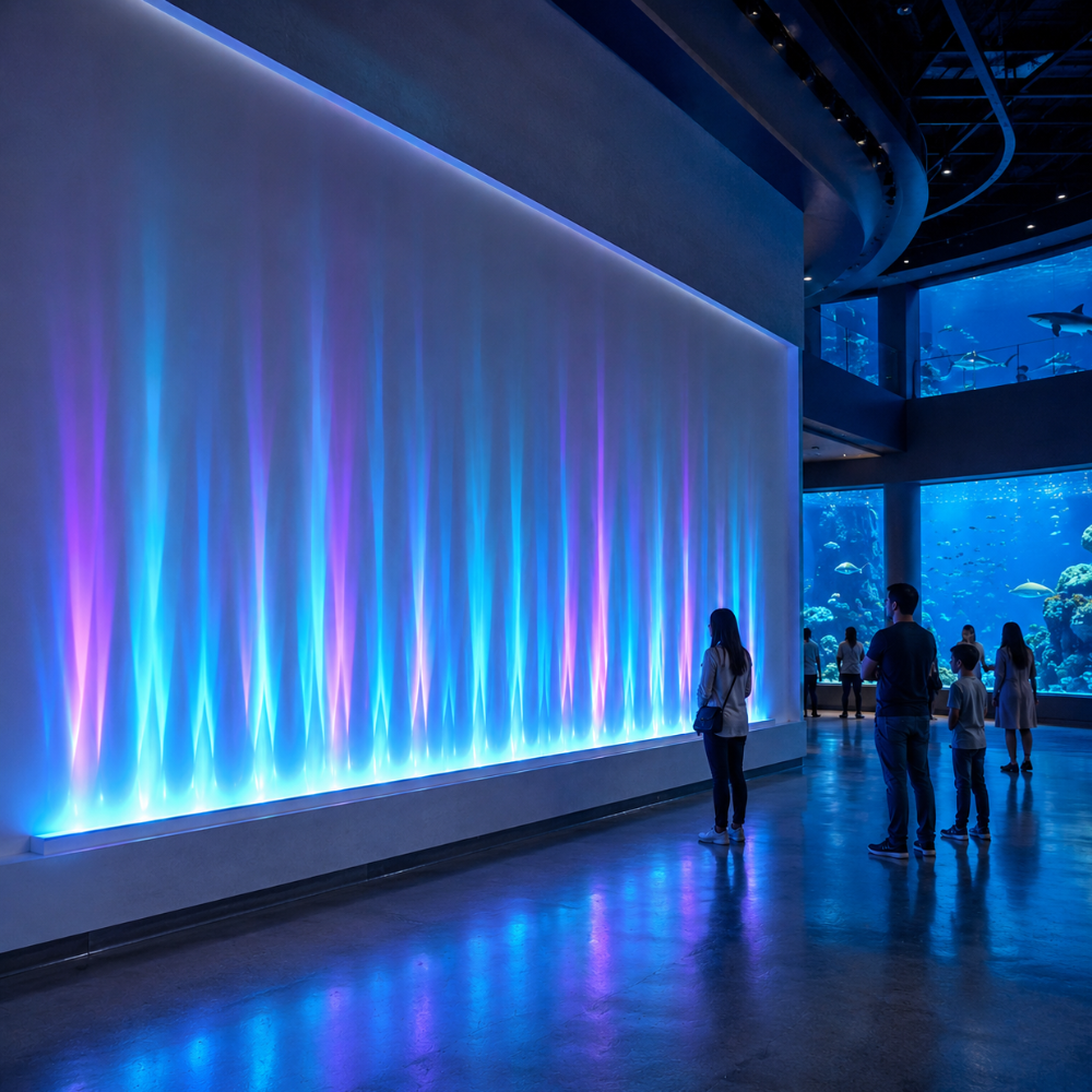 WaveScape | Elegante Lámpara de Pared Dinámica de Olas Oceánicas