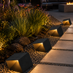 Lámparas de Camino Solar Modernas para Exteriores - Iluminación de Jardín de Acero Inoxidable con Control Remoto