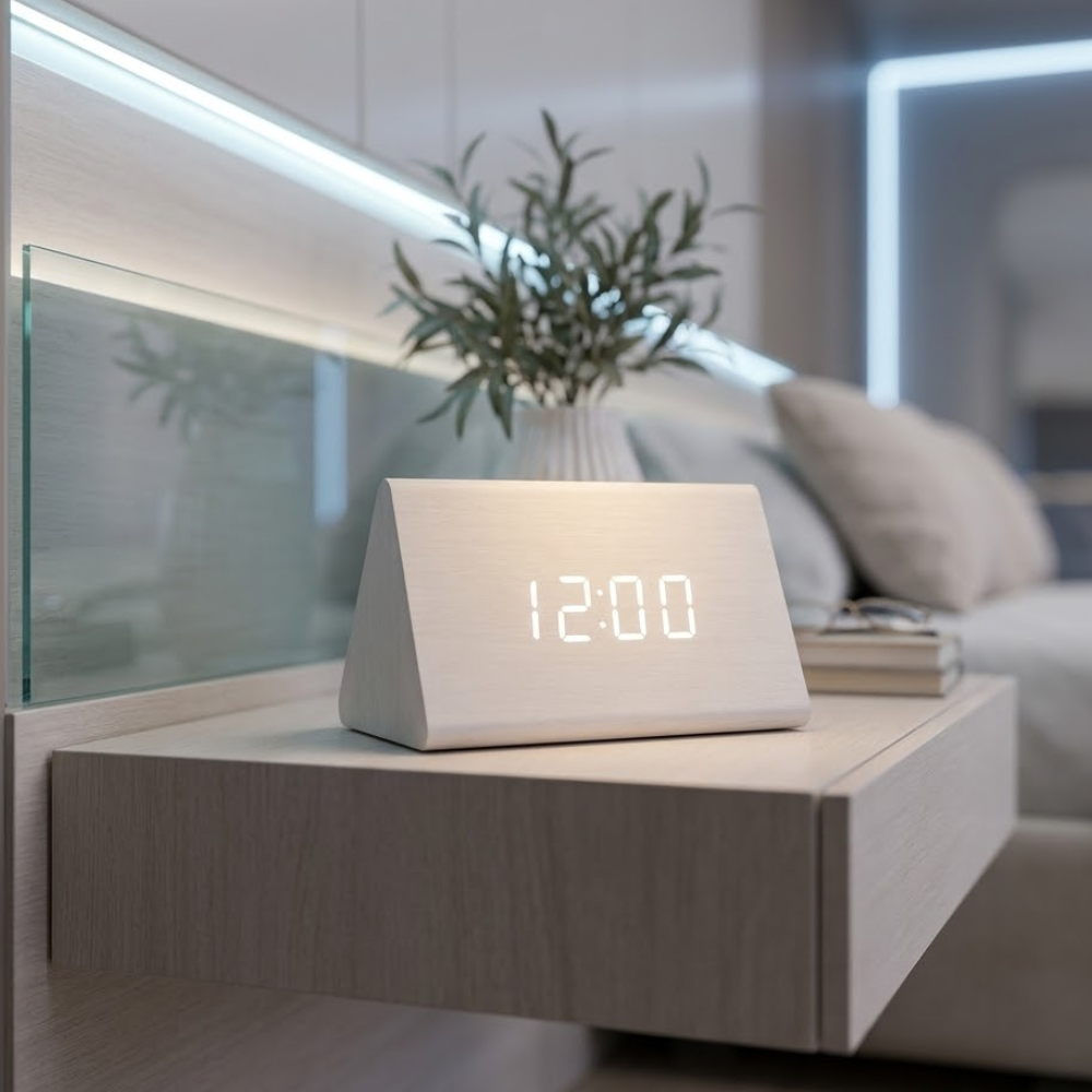 EloraClock - Reloj Despertador Digital con Control de Sonido y Pantalla HD