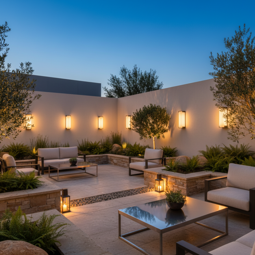 Luz de Pared Exterior Elegante - Aplique LED Regulable de Acero Inoxidable