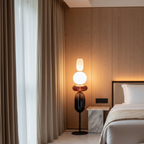 Solenne | Lámpara de Pie Moderna de Vidrio Elegante con Diseño Escultural LED para Salón