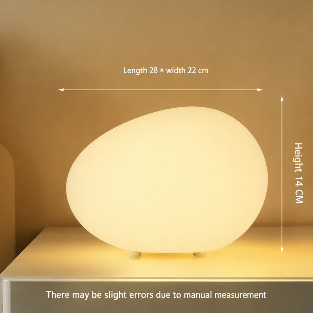 PebbleGlow | Lámpara de Mesa LED Moderna Pebble para Sala de Estar y Dormitorio
