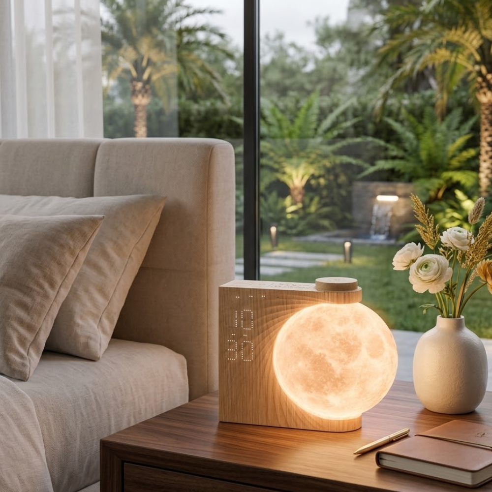 Reloj Despertador Restora Sunrise - Luz Gradual para Despertar y Lámpara de Mesita de Noche