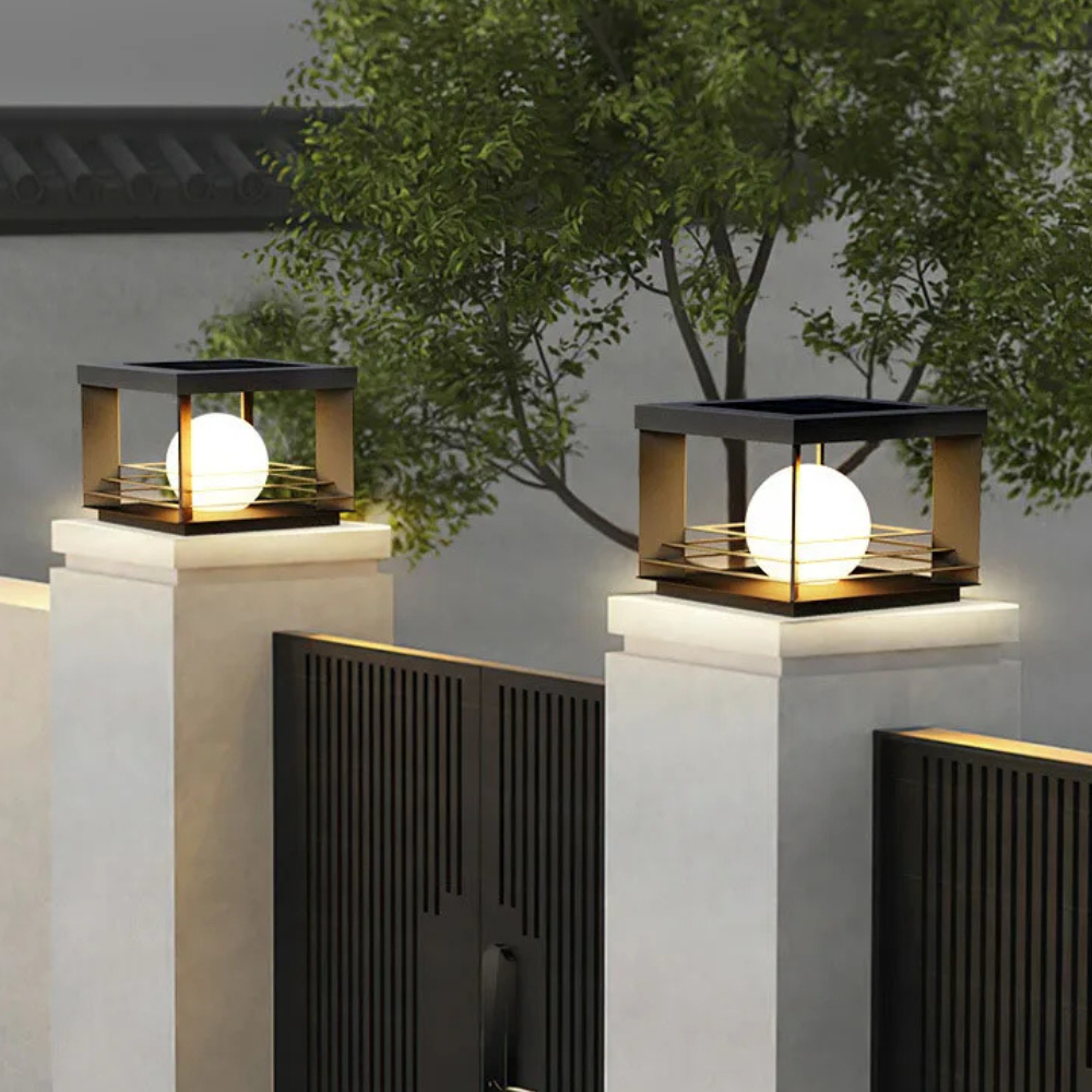 Lámpara de Pilar Moderna para Exterior – Iluminación LED a Prueba de Agua para Caminos y Paisajes
