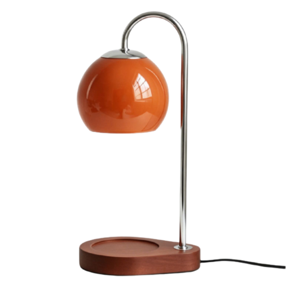 Lámpara Calentadora de Velas Diseño Moderno de Metal y Vidrio con Iluminación Elegante