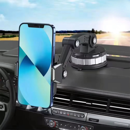 Soporte para Móvil FlexMount para Auto | Fuerte Ventosa | Rotación 360° | Uso con una Mano