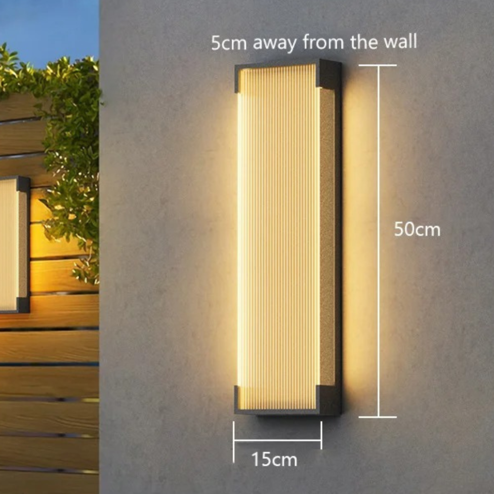 Luz de Pared Exterior Elegante - Aplique LED Regulable de Acero Inoxidable