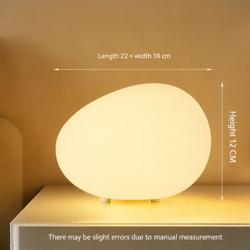 PebbleGlow | Lámpara de Mesa LED Moderna Pebble para Sala de Estar y Dormitorio