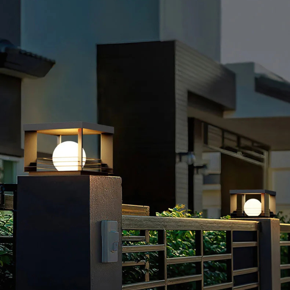 Lámpara de Pilar Moderna para Exterior – Iluminación LED a Prueba de Agua para Caminos y Paisajes