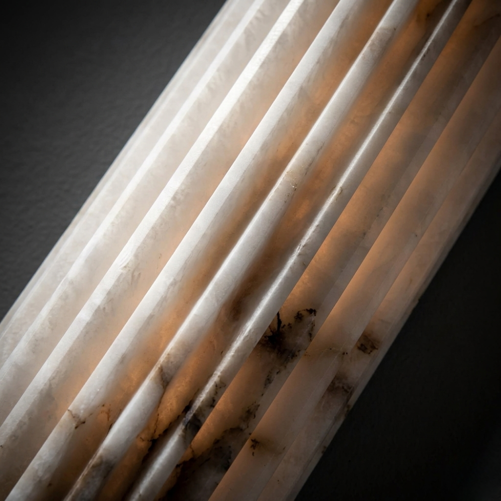 MarbleGlow | Lámpara de Pared de Mármol Minimalista Elegante para el Dormitorio