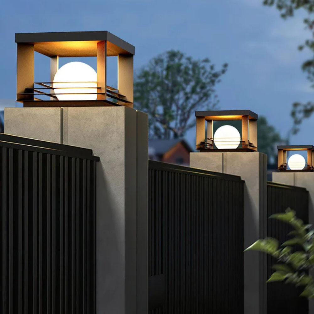 Lámpara de Pilar Moderna para Exterior – Iluminación LED a Prueba de Agua para Caminos y Paisajes