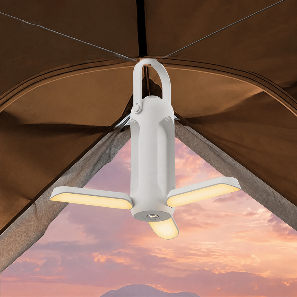 Lámpara Portátil Recargable para Exteriores - Iluminación Cálida de Múltiples Modos