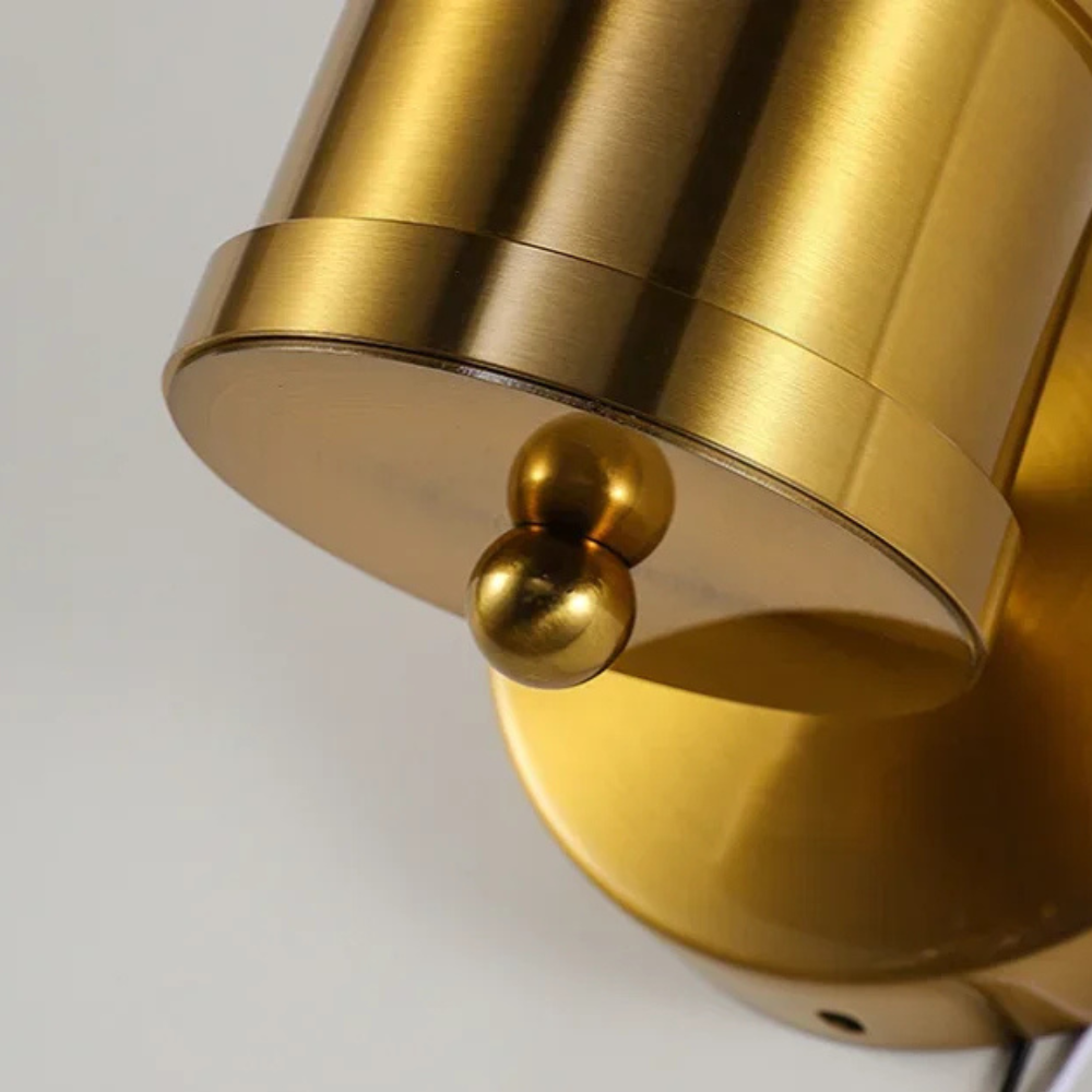 Luz de Pared de Baño Elegante en Oro - Aplique LED Moderno para Decoración de Baños Chic