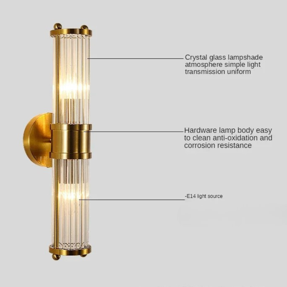 Luz de Pared de Baño Elegante en Oro - Aplique LED Moderno para Decoración de Baños Chic