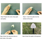 MushroomGlow | Luces de Cadena Solares Decorativas en Forma de Hongo para Decoración de Patio o Jardín