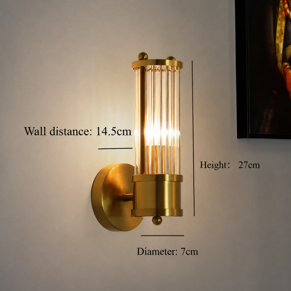 Luz de Pared de Baño Elegante en Oro - Aplique LED Moderno para Decoración de Baños Chic