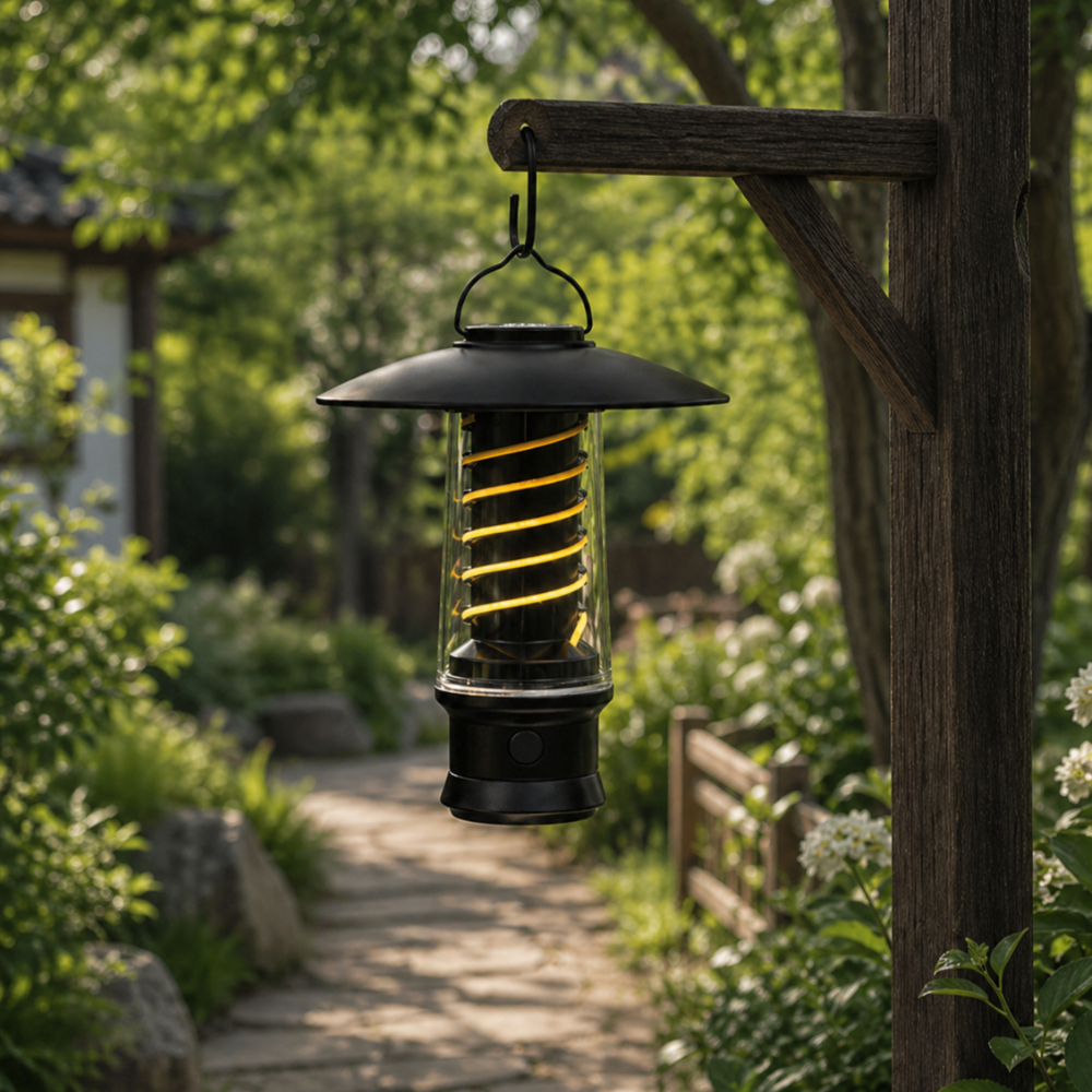 Linterna Portátil Recargable para Exteriores - Luz Cálida Ajustable para Espacios al Aire Libre