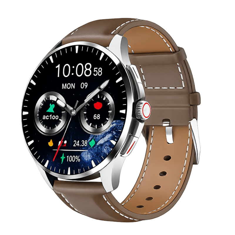 Reloj inteligente médico EKG | Certificado CFDA | Biosensor de alta precisión 512Hz | Monitoreo de SpO2 y frecuencia cardíaca | Análisis de respiración basado en IA | IP67 a prueba de agua